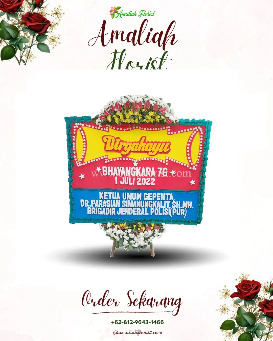 Papan Bunga HUT Ulang Tahun Sungai Rotan